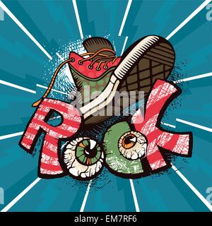 Grunge rock poster Stock Vector