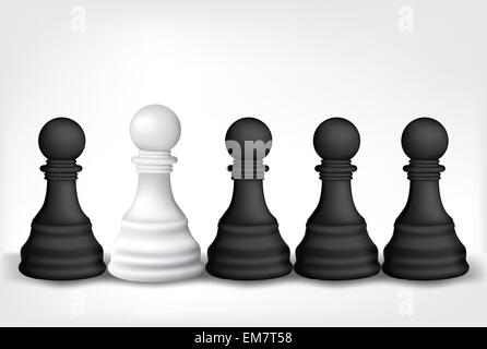 Chess Pawns Stock Vector