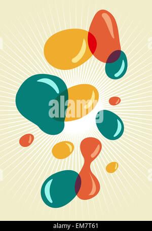 Retro style colors bubbles Stock Vector