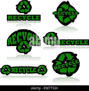 Recycle icons Stock Vector