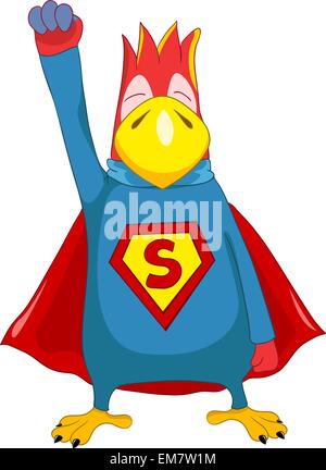 Superparrot. Stock Vector