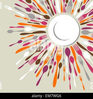 Cutlery restaurant menu Stock Vector