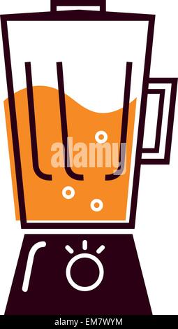 Retro kitchen blender isolated on white Stock Vector