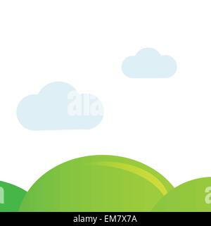 Meadow isolated on white vector background Stock Vector