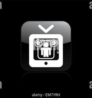 Vector illustration of single home video icon Stock Vector