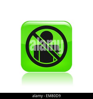 Vector illustration of single forbidden access icon Stock Vector Image ...