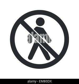 Vector illustration of single access forbidden icon Stock Vector Image ...