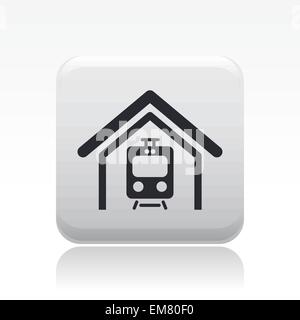 Vector illustration of single  train icon Stock Vector