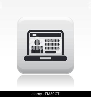Vector illustration of single web account icon Stock Vector