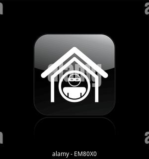 Vector illustration of single home thief icon Stock Vector
