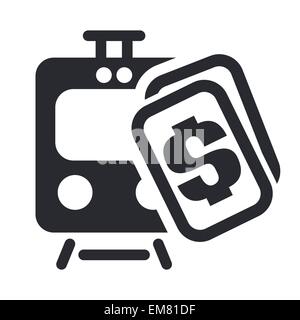 Vector illustration of isolated train ticket icon Stock Vector