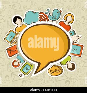 Social media networks communication concept Stock Vector