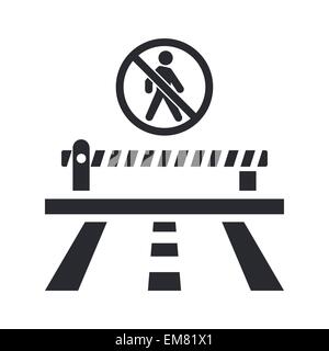 Vector illustration of isolated barrier icon Stock Vector