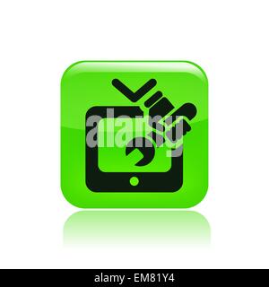 Vector illustration of single tv repair icon Stock Vector Image & Art ...