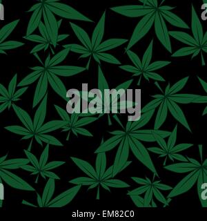marijuana pattern Stock Vector