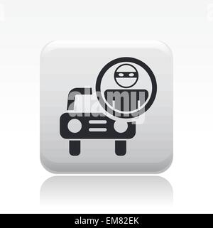 Vector illustration of isolated thief car icon Stock Vector