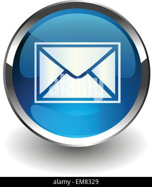 Glossy Icon for Web with massage symbol Stock Vector