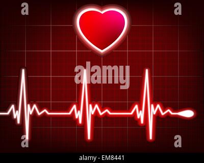 Heart beating monitor. EPS 8 Stock Vector