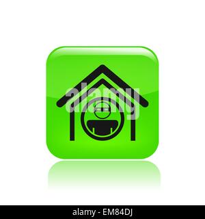 Vector illustration of single home thief icon Stock Vector