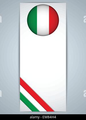 Italy Country Set of Banners Stock Vector