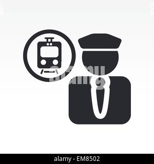 A vector illustration of Train Conductor Stock Vector Image & Art - Alamy