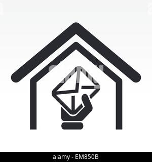 Vector illustration of single isolated mail icon Stock Vector Image ...