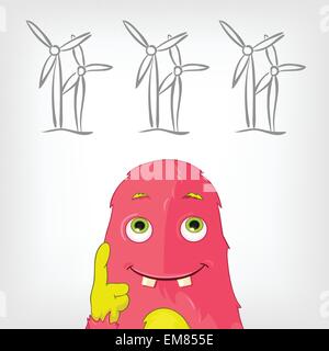 Funny Monster. Stock Vector