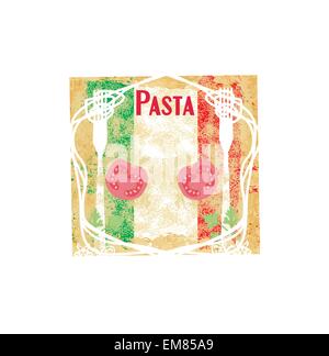 pasta pattern - Vintage style Stock Vector