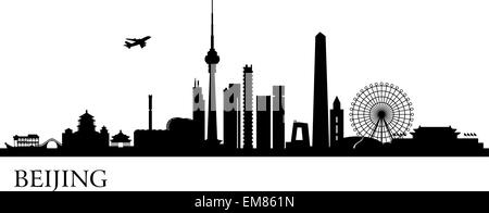 Beijing city skyline Stock Vector