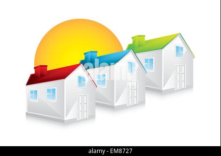 3d house Stock Vector