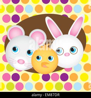 animals faces Stock Vector