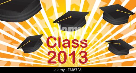 graduate hat Stock Vector