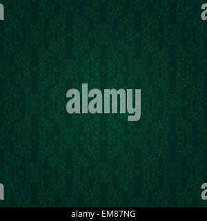 Vintage floral seamless pattern on green Stock Vector