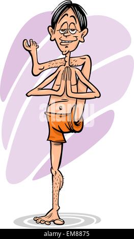 Yoga Pose Illustrations - Clipart Yoga Pose Cartoon, HD Png Download, free  png download | PNG.ToolXoX.com