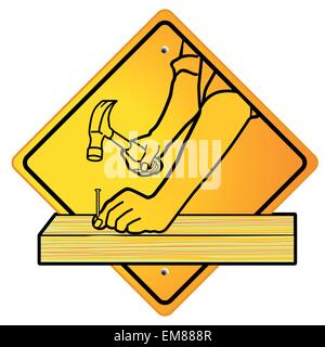 carpenter sign Stock Vector