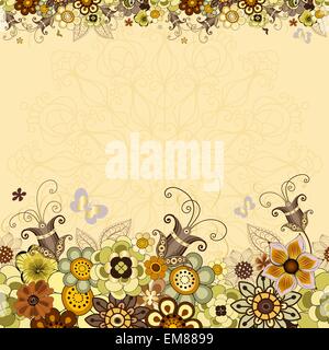 Vintage floral frame Stock Vector