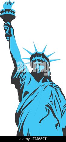 The Statue of Liberty at New York City Stock Vector