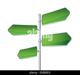 green road sign Stock Vector