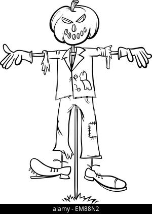 scarecrow head coloring pages