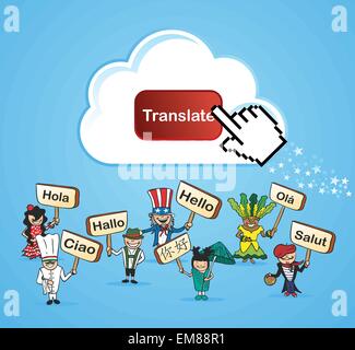 Global people translate concept Stock Vector