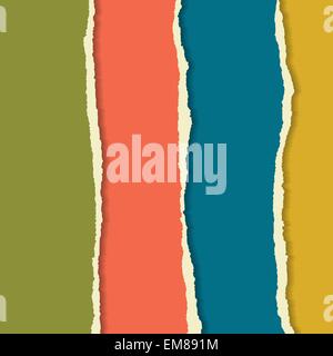Torn paper set. Background for your business presentation. Stock Vector