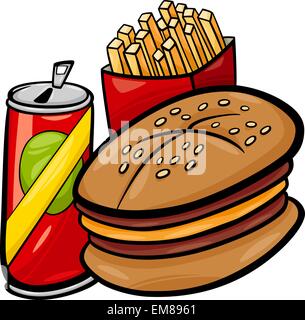 Illustration of fast food hamburger Stock Vector Image & Art - Alamy