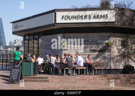 Founders Arms Pub South Bank London April 2015 Stock Photo