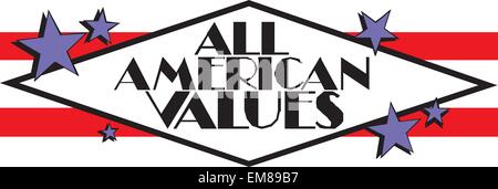 all american values Stock Vector