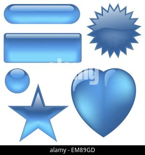 Aqua Buttons Stock Vector