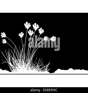 Grass With Flowers Stock Vector