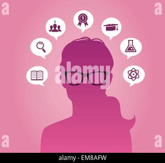Woman with glasses Stock Vector