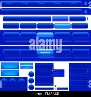 Web Navigation Menu And Buttons Stock Vector