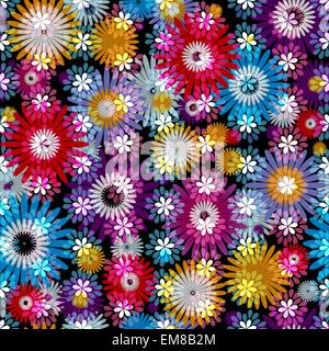 Seamless floral spring vivid pattern Stock Vector