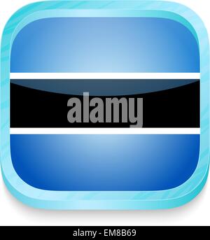 Smart phone button with Botswana flag Stock Vector